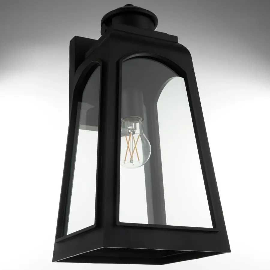 Francis 17" Outdoor Lantern in Matte Black - Image 4