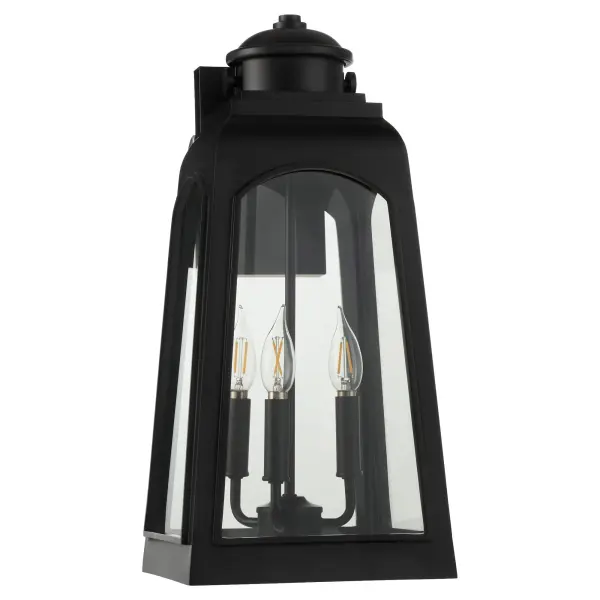 The Francis 20" lantern brings sophisticated Americana elegance to outdoor spaces with its transitional design. The matte black finish and generous 20-inch scale create commanding presence while maintaining versatility across architectural styles.