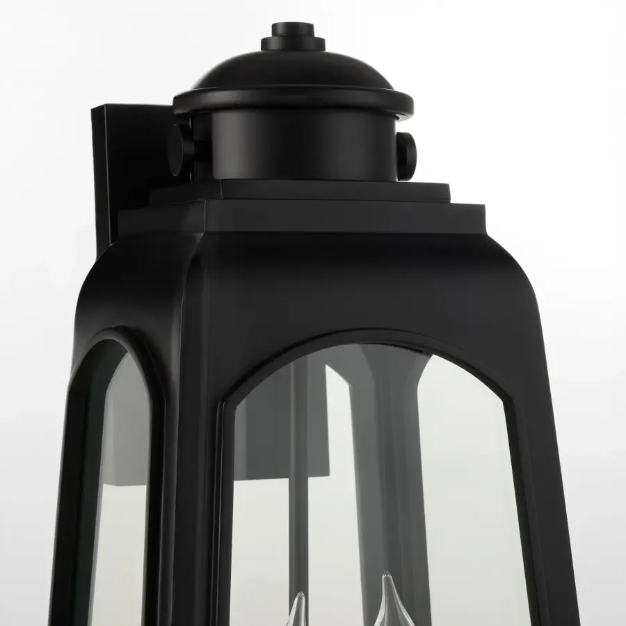 Francis 20" 3 Light Outdoor Lantern in Matte Black - Image 4