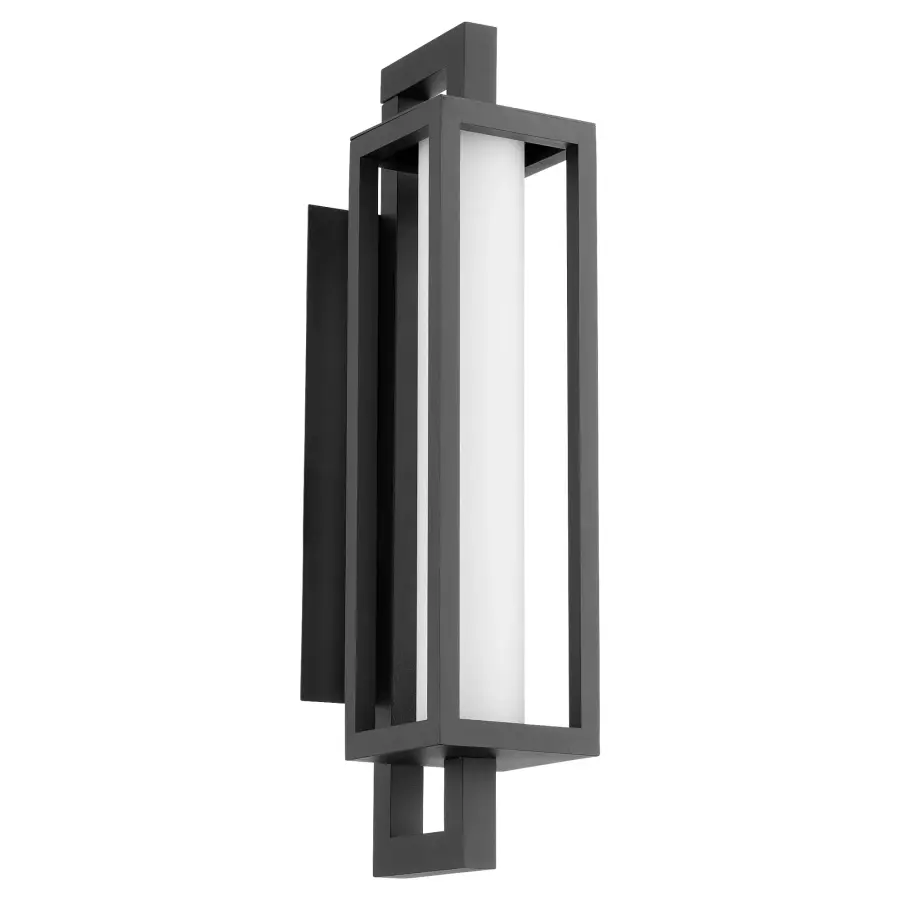 Parlor 22" LED Outdoor Lantern in Textured Black - Image 1