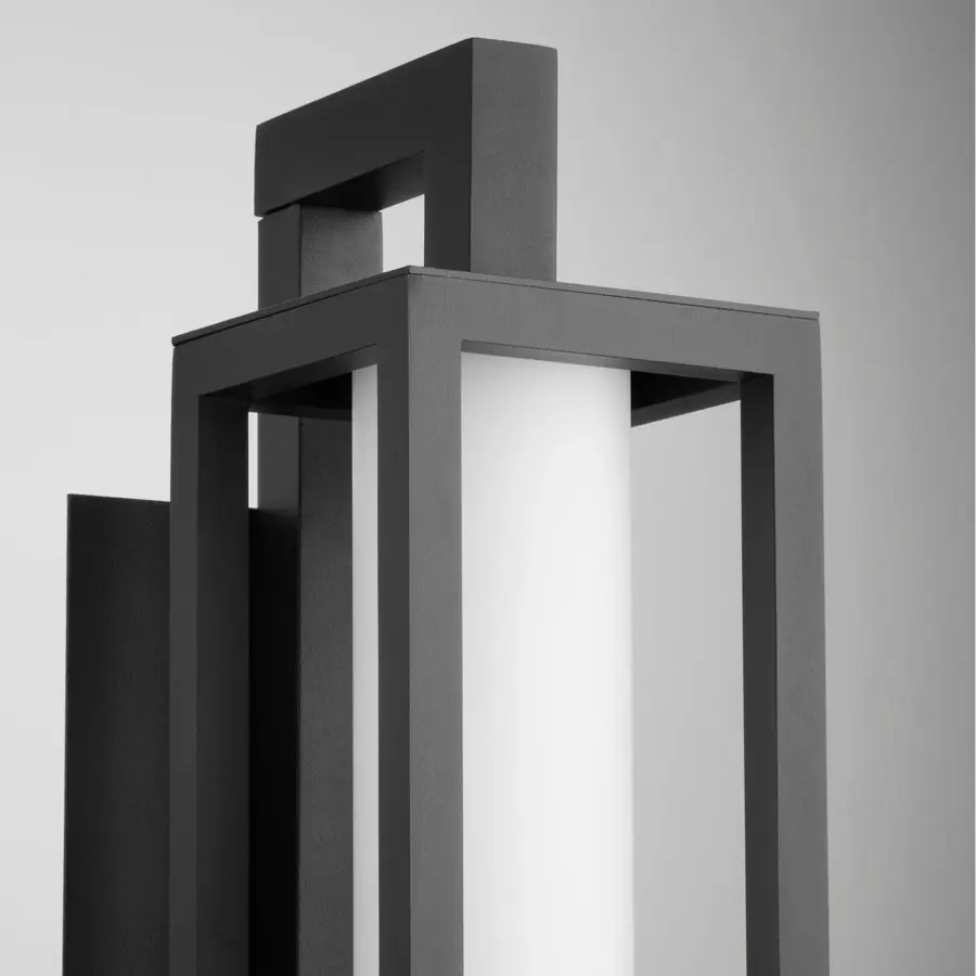 Parlor 22" LED Outdoor Lantern in Textured Black - Image 4