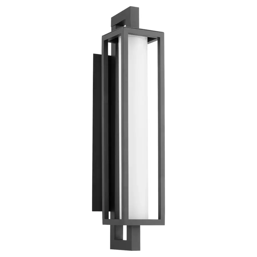 Parlor 28" LED Outdoor Lantern in Textured Black - Image 1