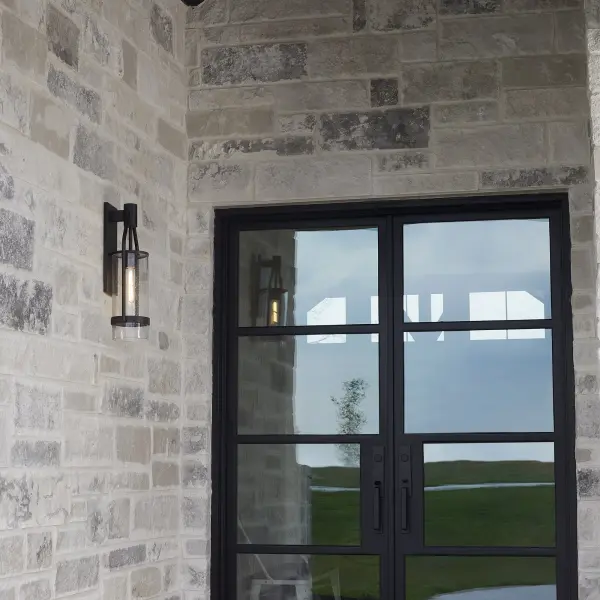 Townshend 24" Outdoor Lantern in Textured Black - Image 4