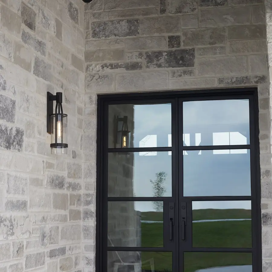 Townshend 24" Outdoor Lantern in Textured Black - Image 4