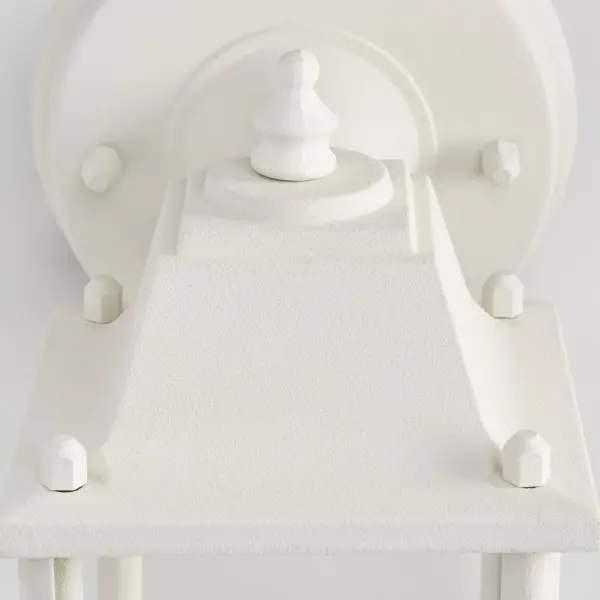 Traditional 9" White Outdoor Wall Lantern - Image 2