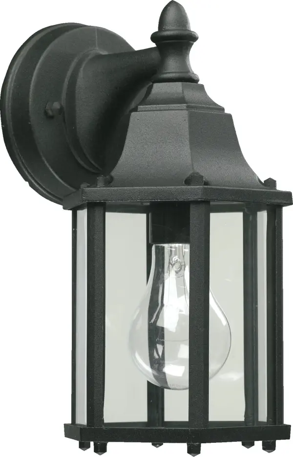 Traditional 11" Black Outdoor Wall Lantern