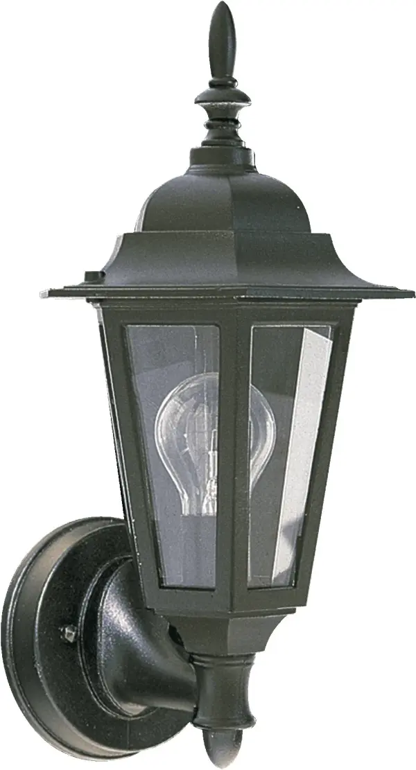 Traditional 13" Outdoor Wall Lantern in Black