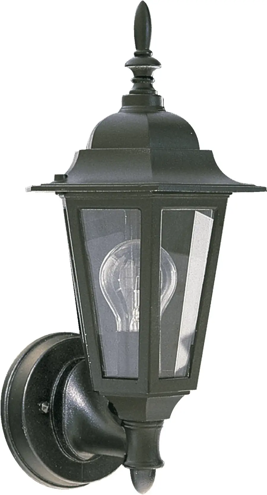 Traditional 13" Outdoor Wall Lantern in Black