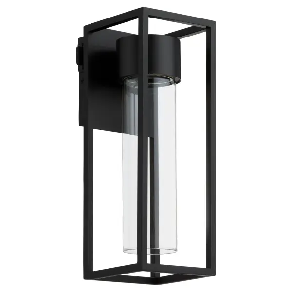 The Delgado 14" LED Lantern brings mid-century modern sophistication to outdoor spaces with its slender frame and matte black finish. Energy-efficient LED technology combines with striking geometric forms for a contemporary look.