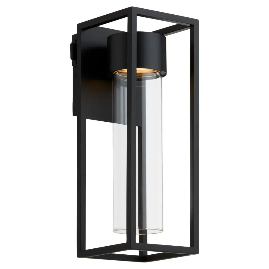 Delgado 14" LED Outdoor Lantern in Matte Black - Image 2