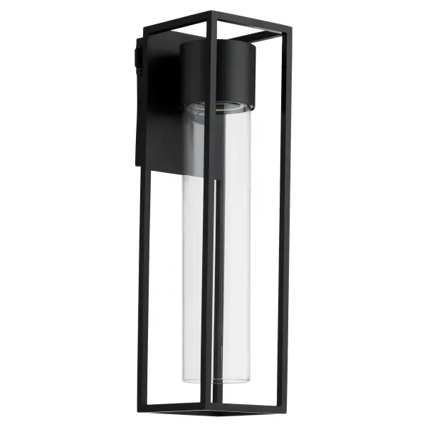 The Delgado 20" LED Lantern combines sleek architectural lines with energy-efficient lighting. Its matte black finish and geometric silhouette create a striking modern presence for any exterior space.