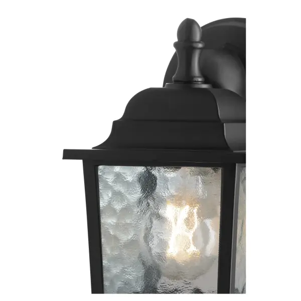 Traditional 8" Outdoor Wall Lantern in Black - Image 2