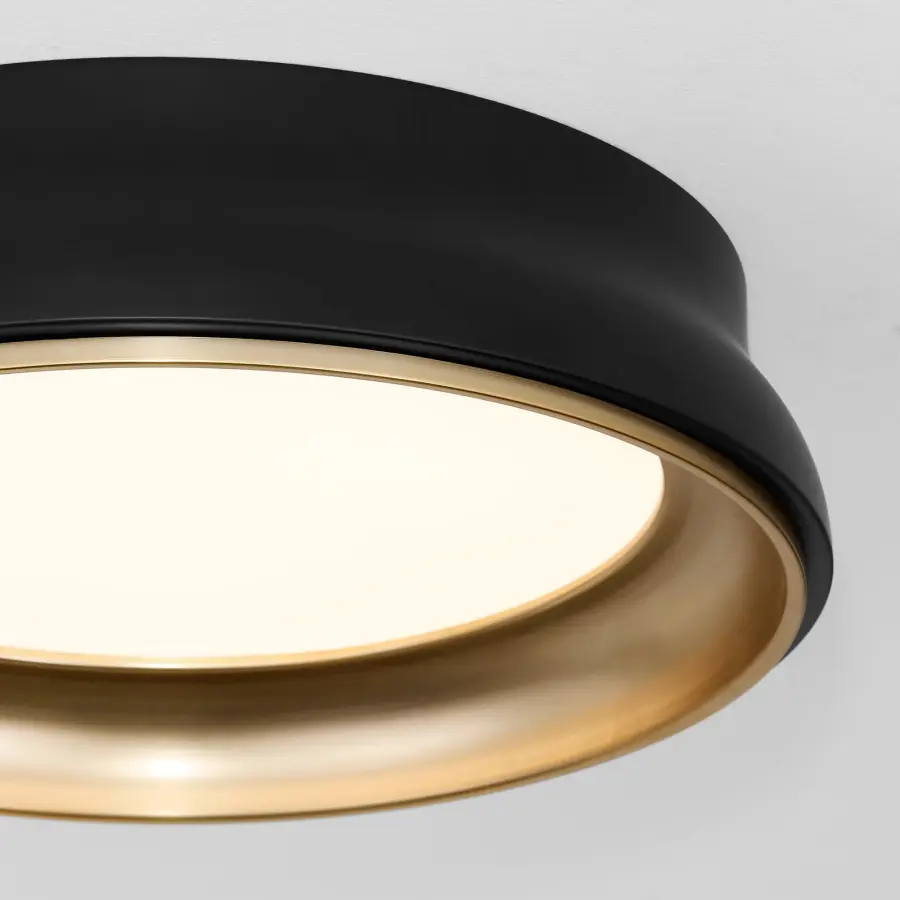 Sophisticated Two-Tone Shade with Luxurious Brass Interior - Image 3