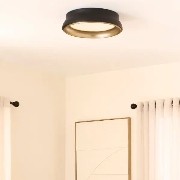 Sophisticated Two-Tone Shade with Luxurious Brass Interior - Image 5