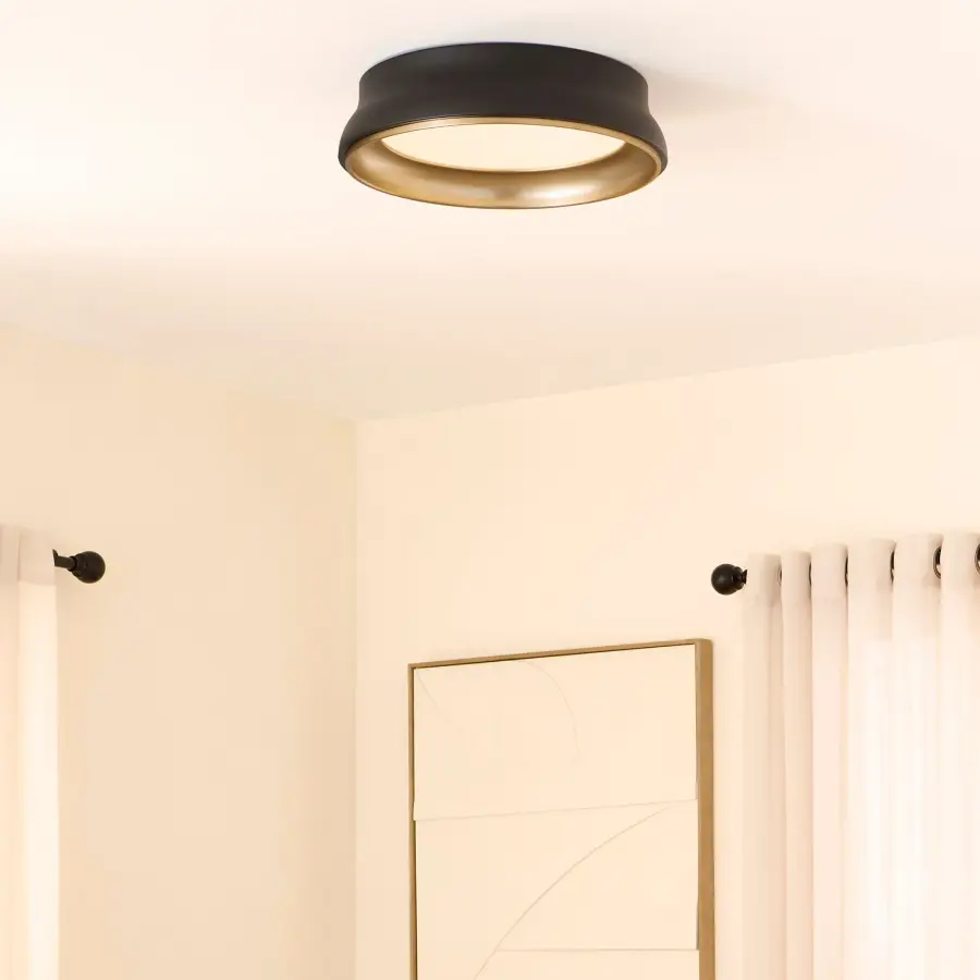 Sophisticated Two-Tone Shade with Luxurious Brass Interior - Image 5