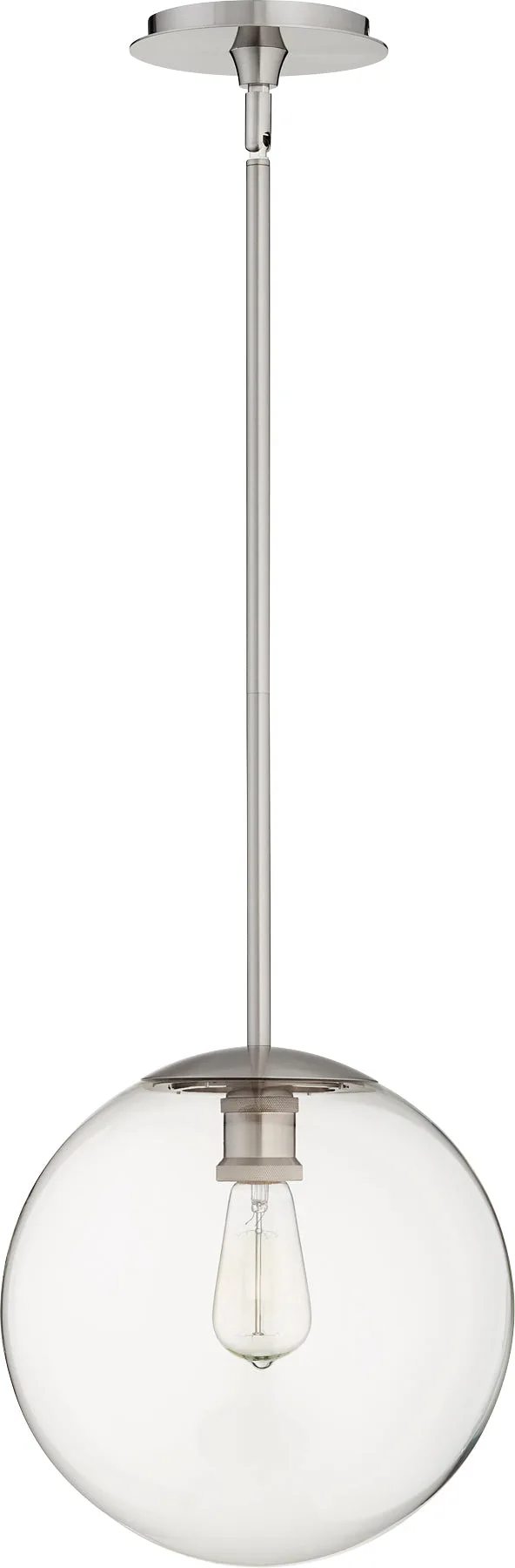 Satin Nickel Transitional Globe Pendant