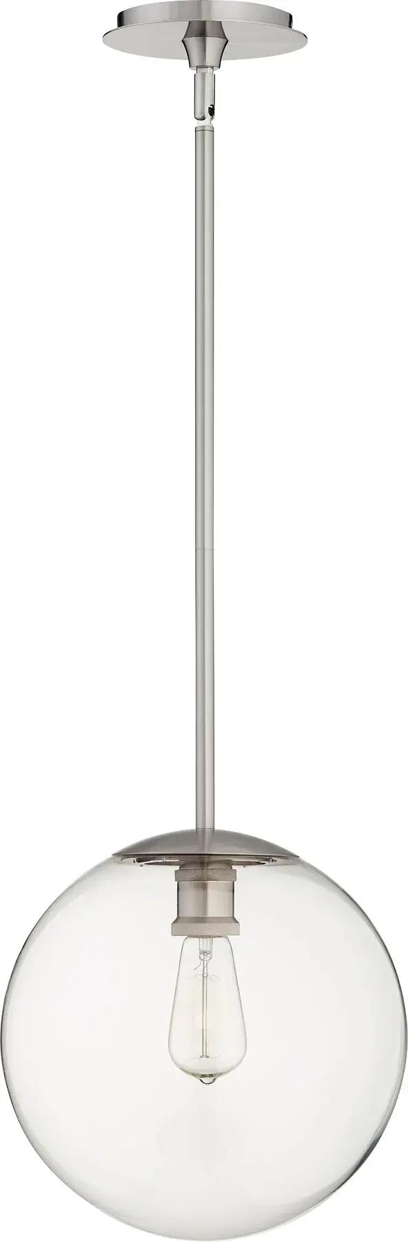 Satin Nickel Transitional Globe Pendant