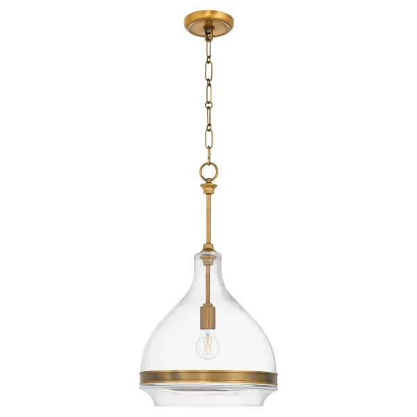 Tilbrook 14" Pendant in Brushed Brass - Image 1