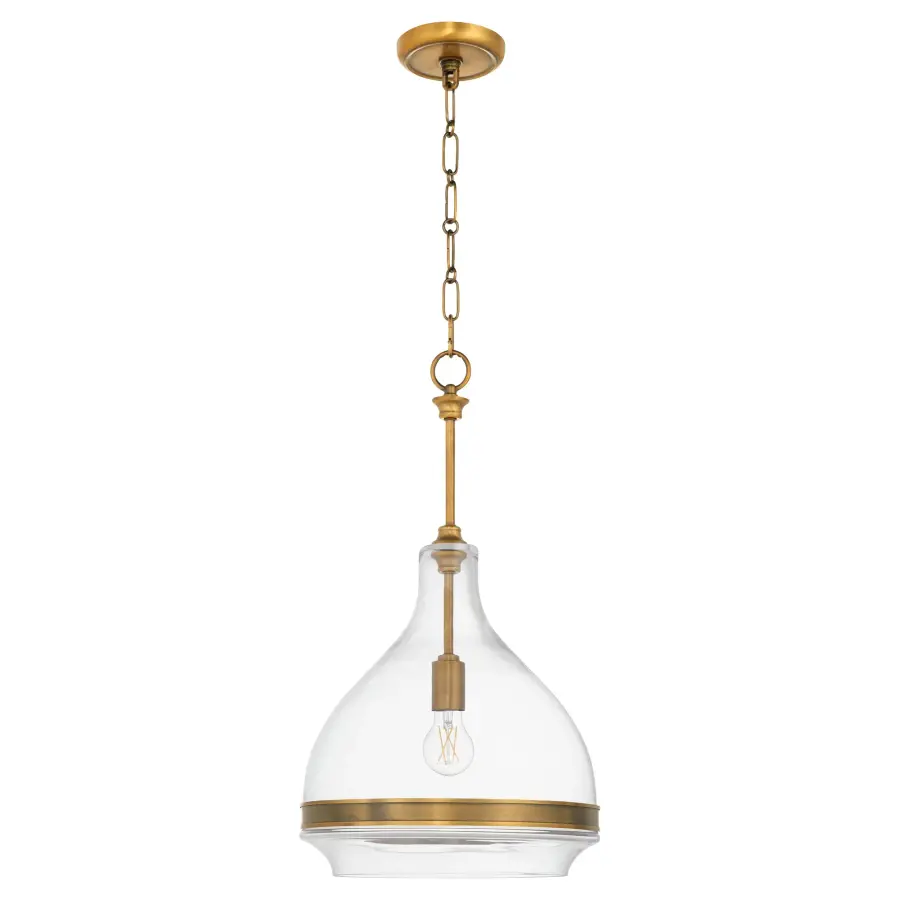 Tilbrook 14" Pendant in Brushed Brass - Image 1