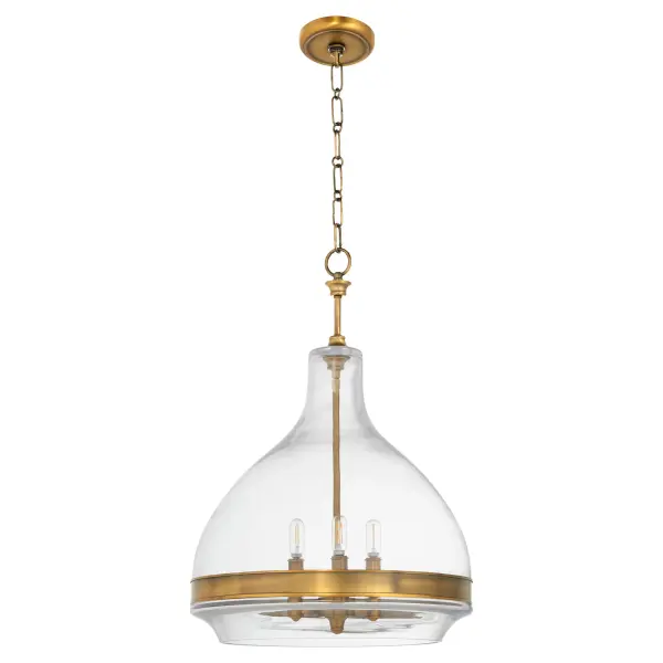 Tilbrook 18" 3-Light Pendant in Brushed Brass - Image 1
