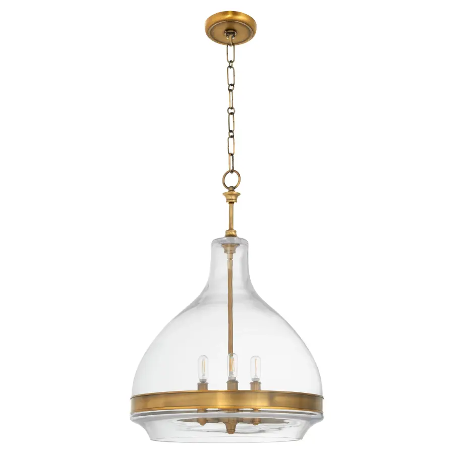 Tilbrook 18" 3-Light Pendant in Brushed Brass - Image 1