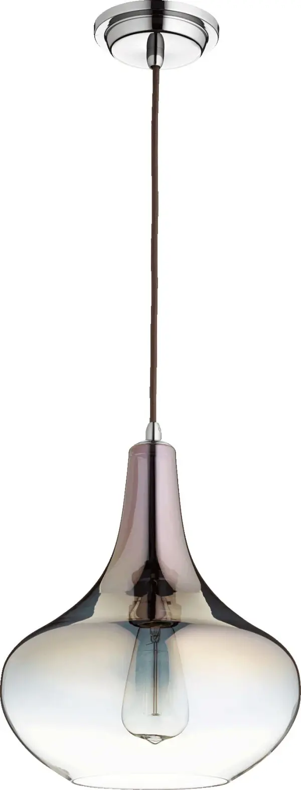Gunmetal Transitional Glass Pendant