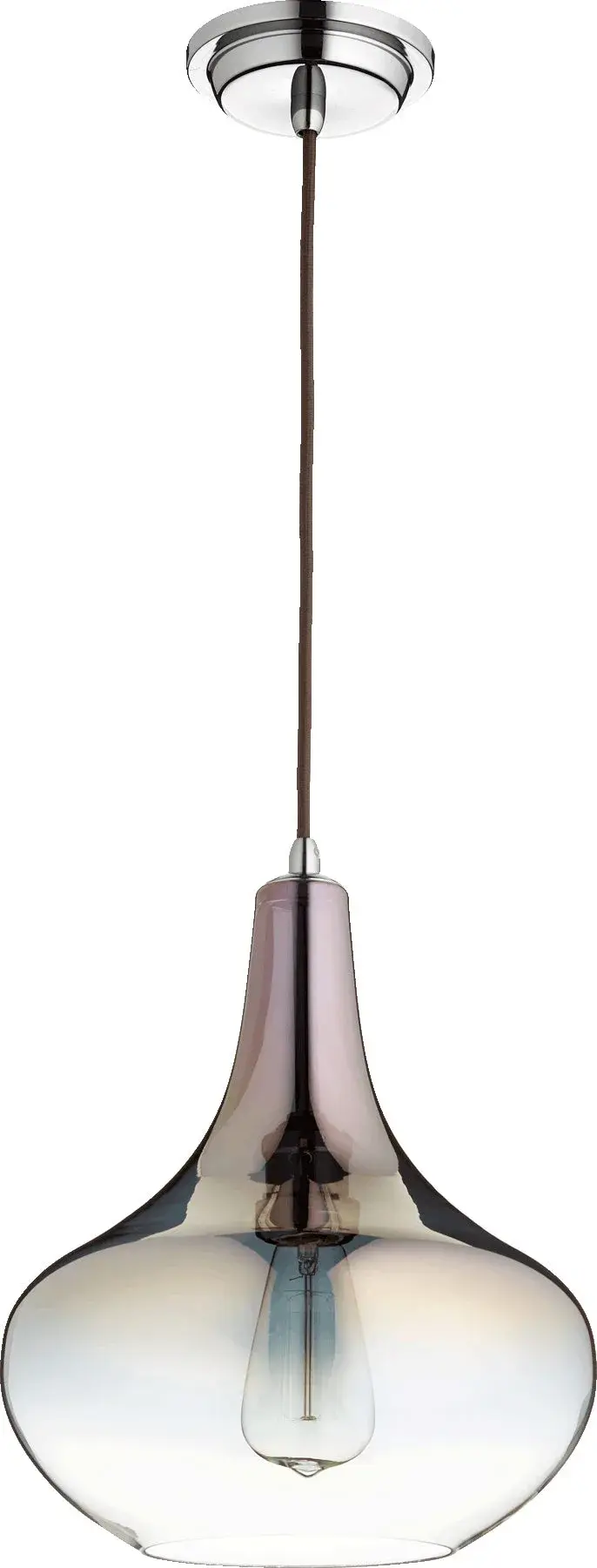 Gunmetal Transitional Glass Pendant