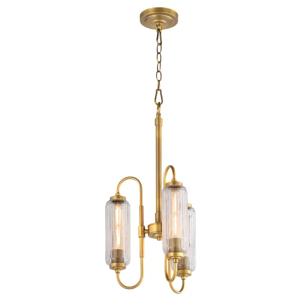 Whitmire 3-Light Pendant in Brushed Brass - Image 2