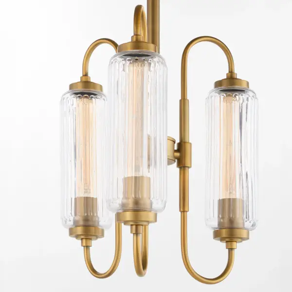 Whitmire 3-Light Pendant in Brushed Brass - Image 3
