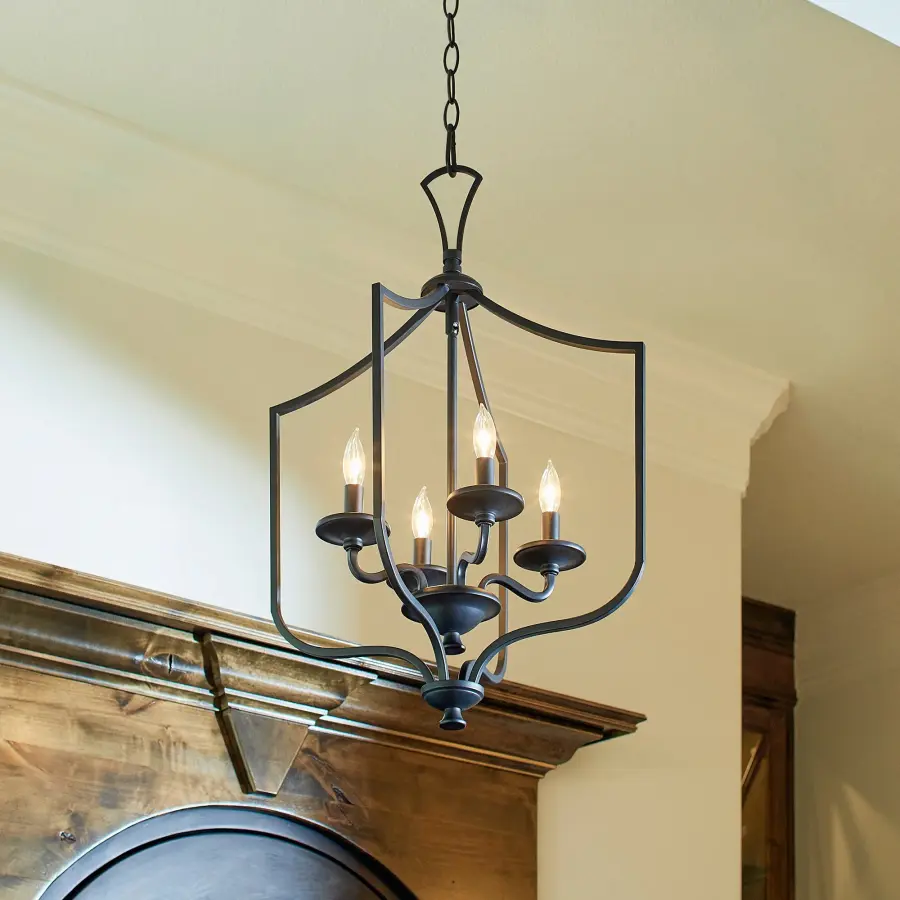 Maryse 4-Light Entry Pendant in Matte Black - Image 4