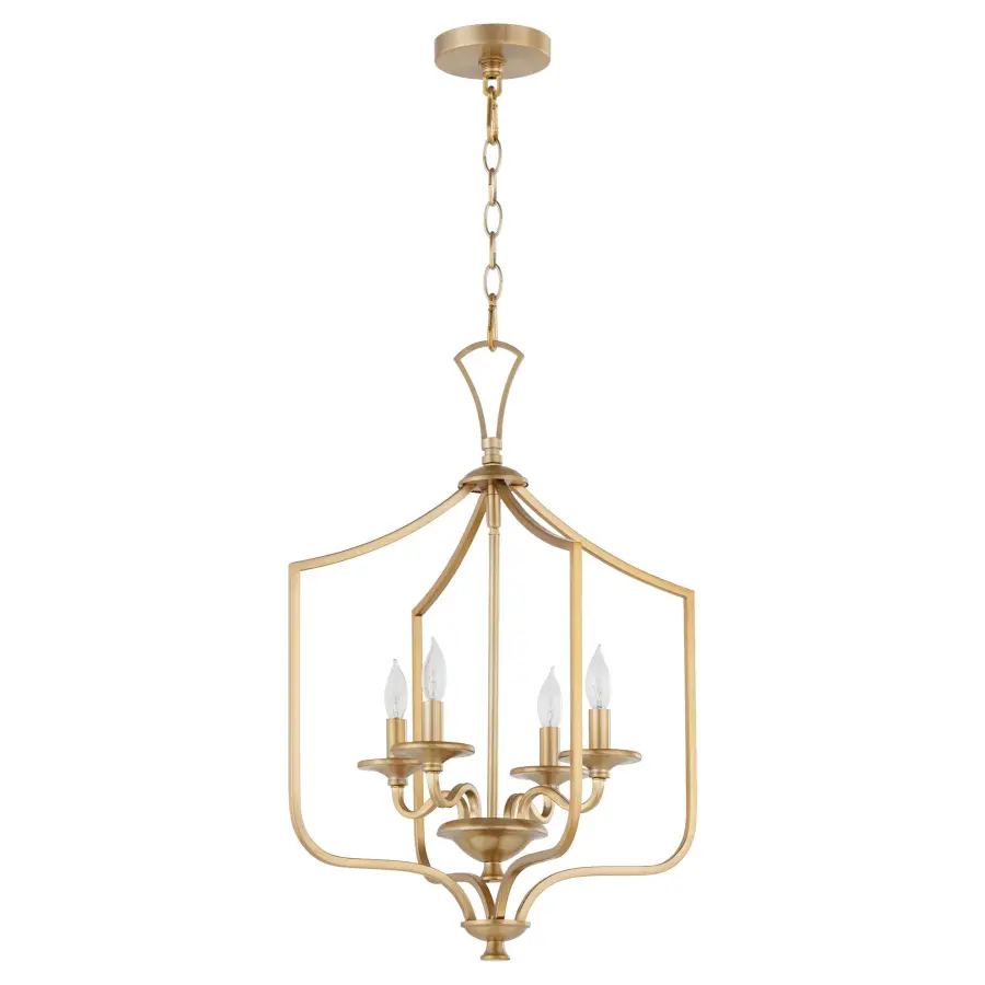 Maryse 4-Light Entry Pendant in Aged Brass - Image 1