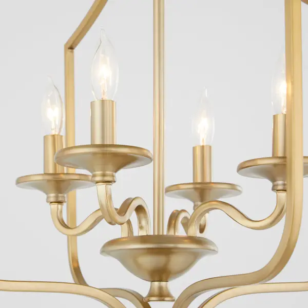 Maryse 4-Light Entry Pendant in Aged Brass - Image 3