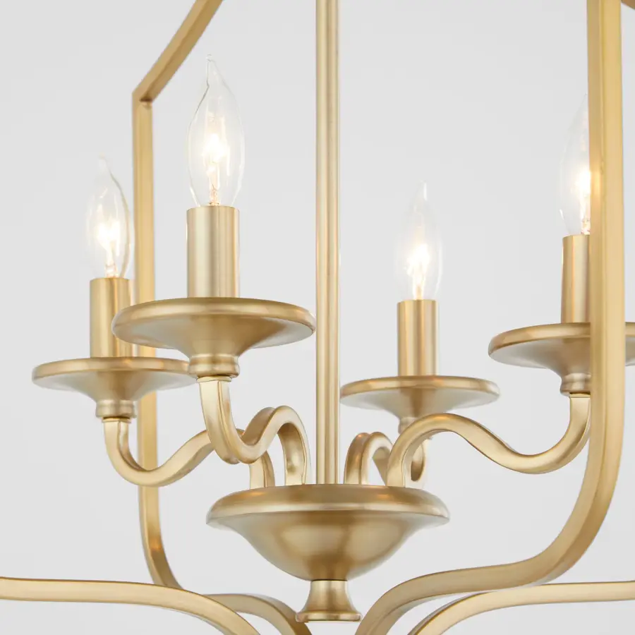 Maryse 4-Light Entry Pendant in Aged Brass - Image 3