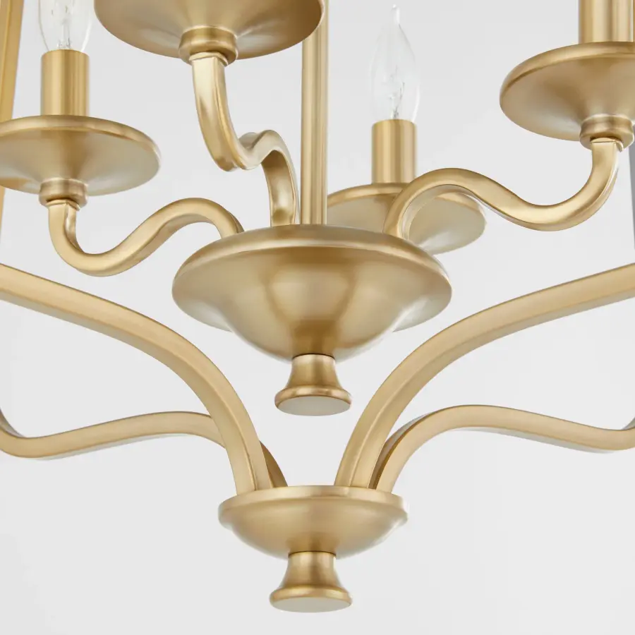 Maryse 4-Light Entry Pendant in Aged Brass - Image 4