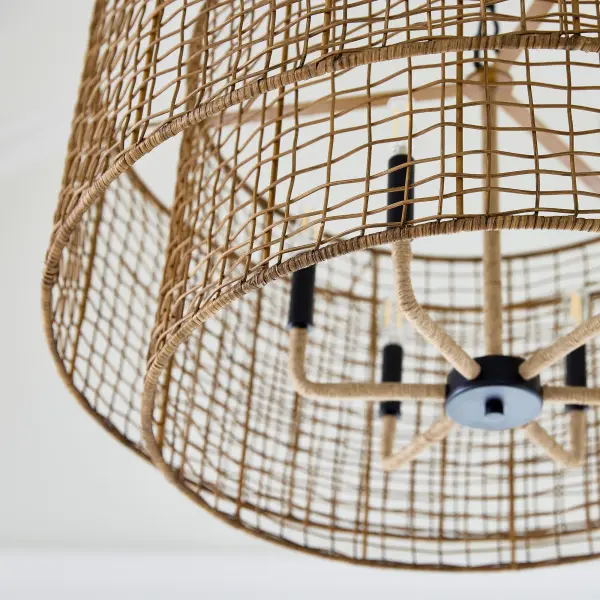 Abaca 6-Light Pendant in Matte Black - Image 7