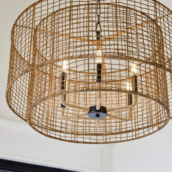 Abaca 6-Light Pendant in Matte Black - Image 8
