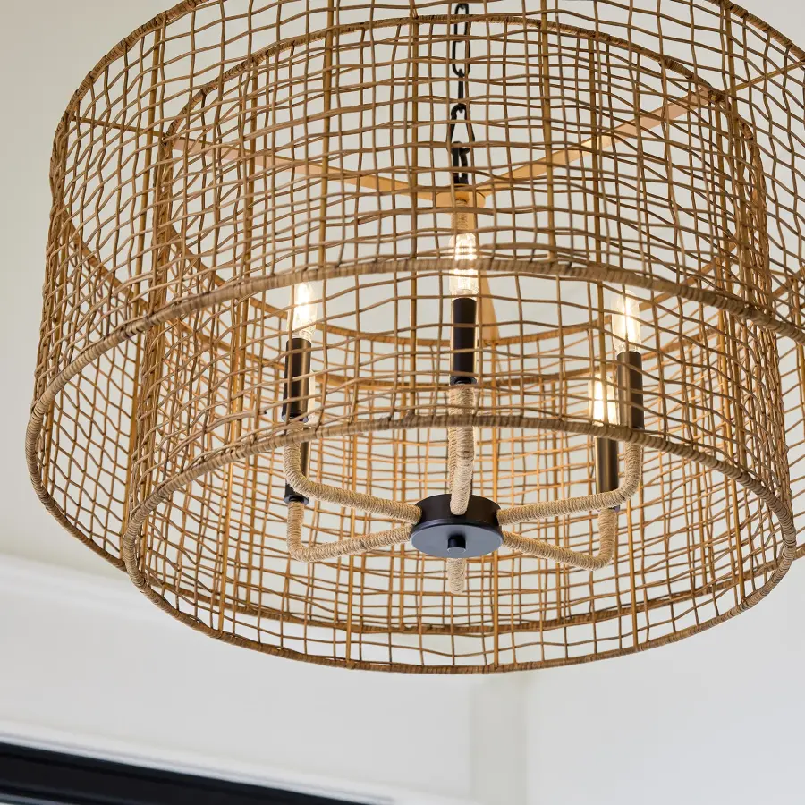 Abaca 6-Light Pendant in Matte Black - Image 8