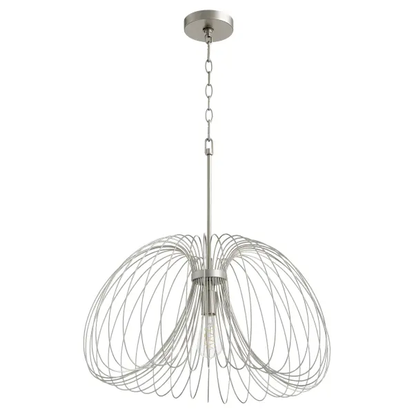 Loopy Loop 24" Pendant in Brushed Silver
