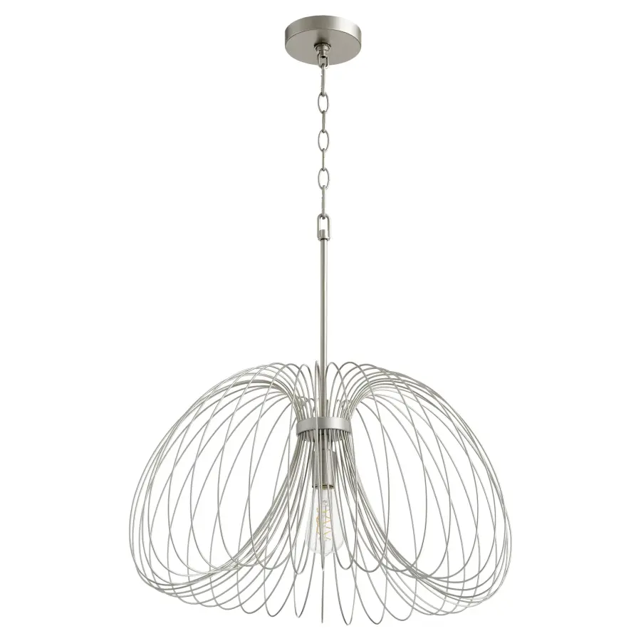 Loopy Loop 24" Pendant in Brushed Silver