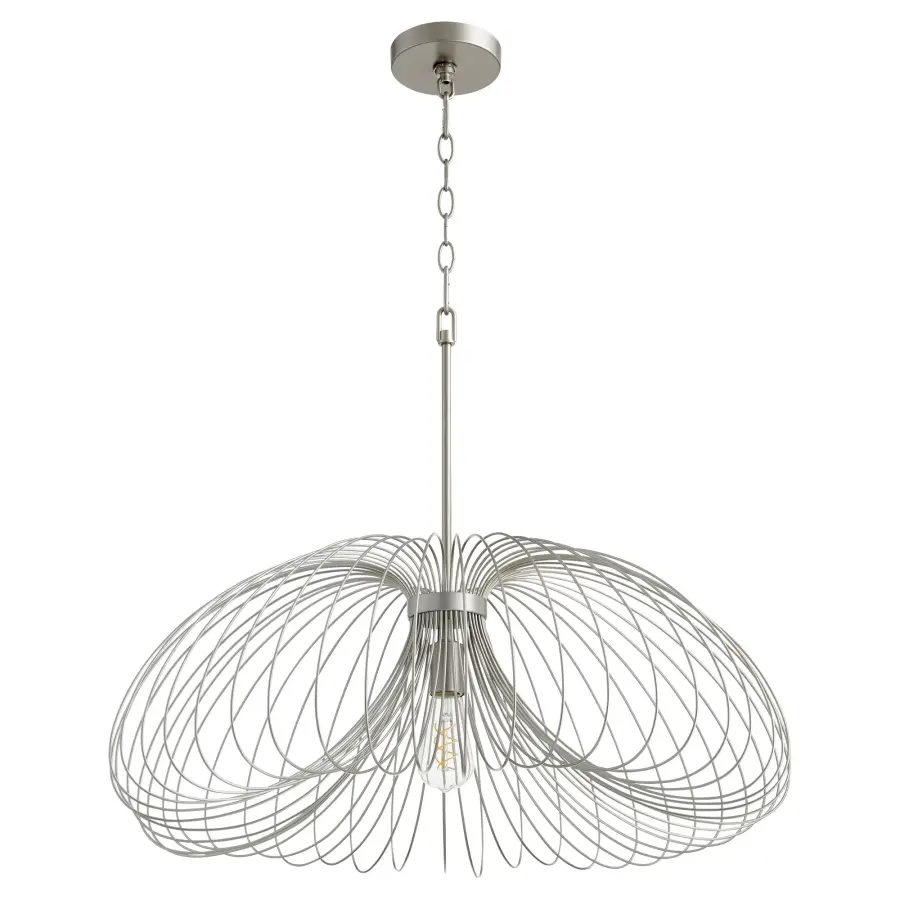 Loopy Loop 30" Pendant in Brushed Silver