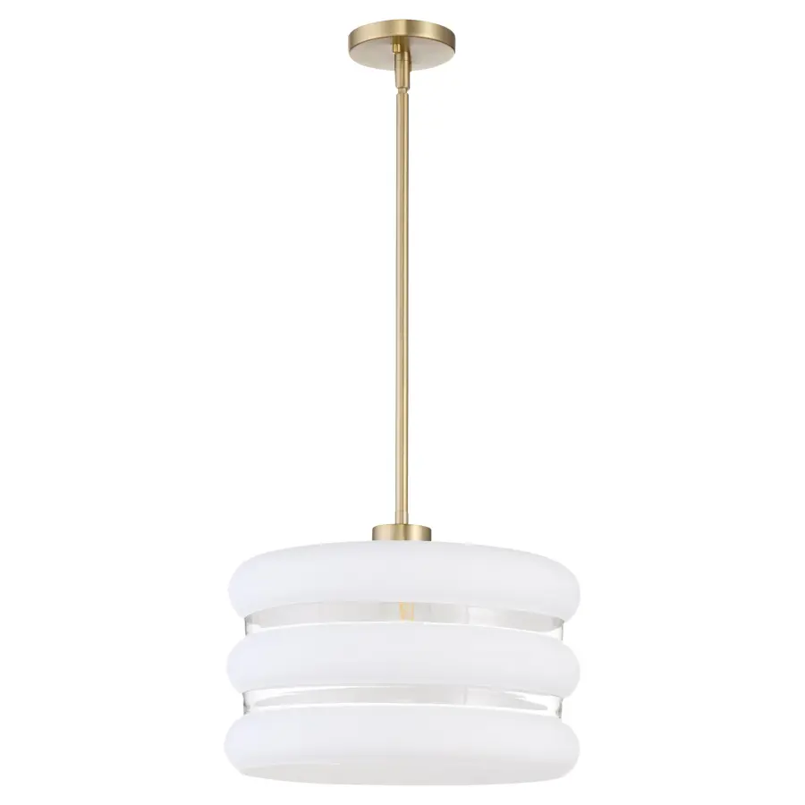 Gillis 16" Pendant in Aged Brass - Image 1