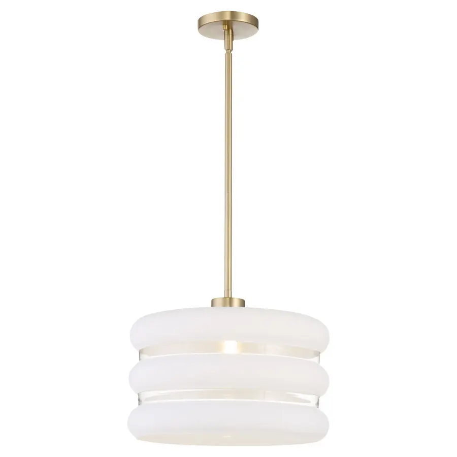 Gillis 16" Pendant in Aged Brass - Image 2