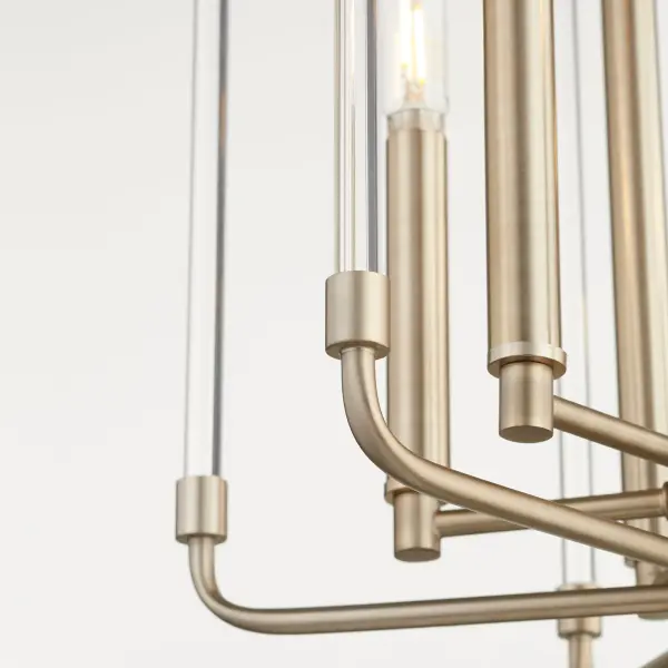Optic 6-Light Aged Brass Pendant - Image 2