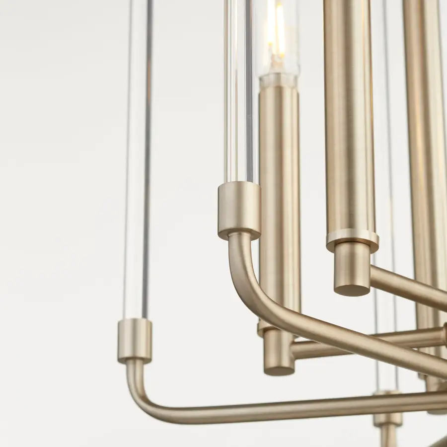 Optic 6-Light Aged Brass Pendant - Image 2