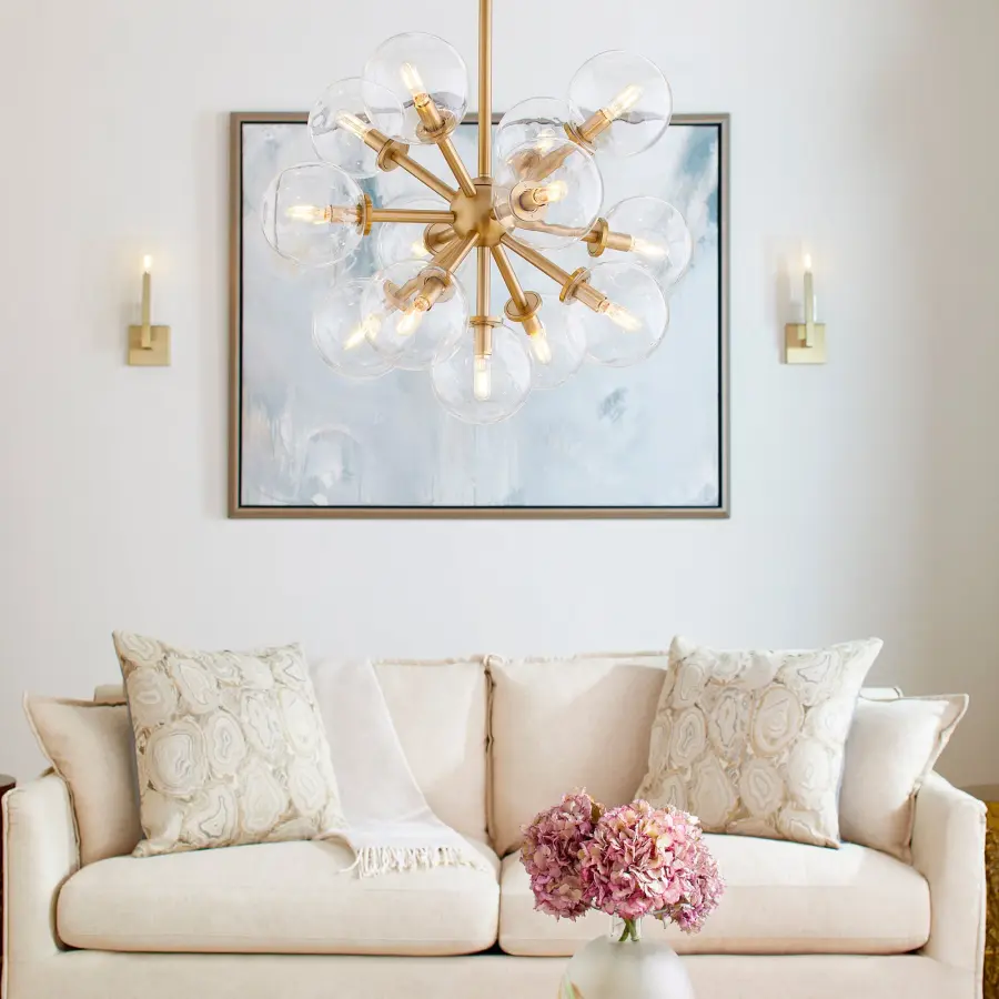 ROVI 13-Light Pendant in Aged Brass - Image 6