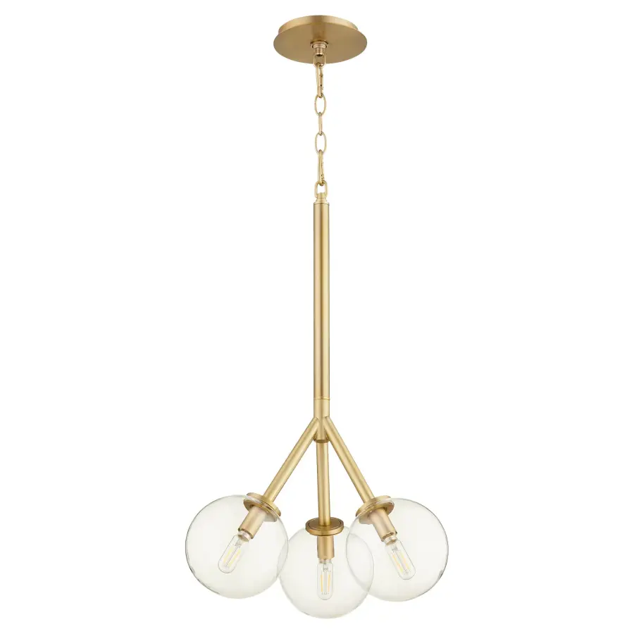 Rovi 3-Light Pendant in Aged Brass - Image 1