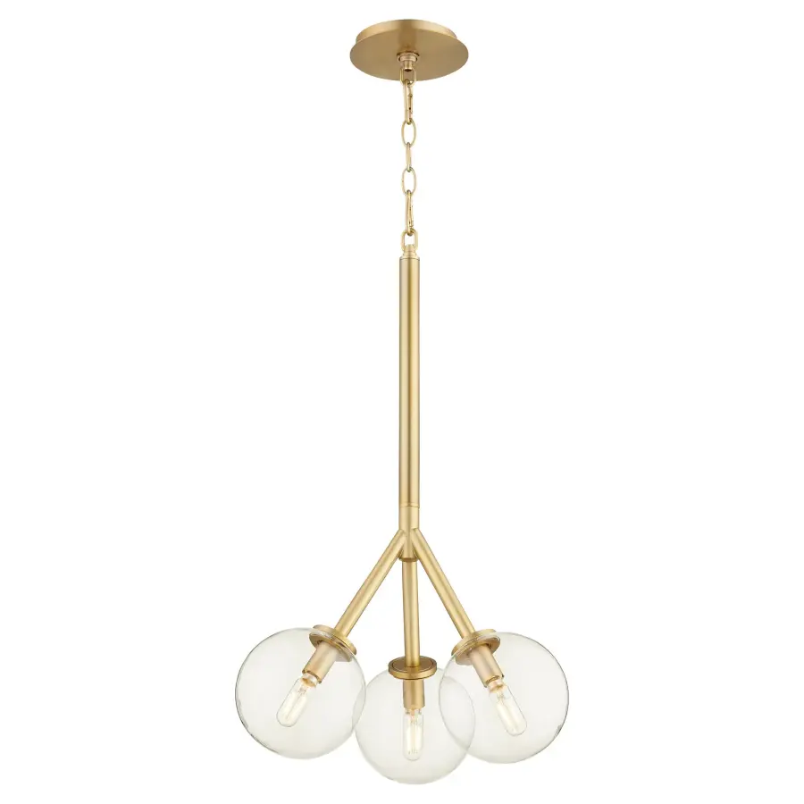 Rovi 3-Light Pendant in Aged Brass - Image 2