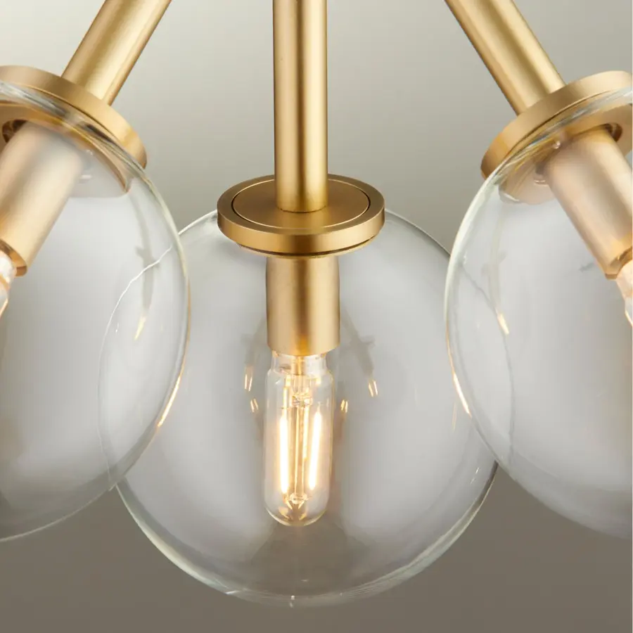 Rovi 3-Light Pendant in Aged Brass - Image 3