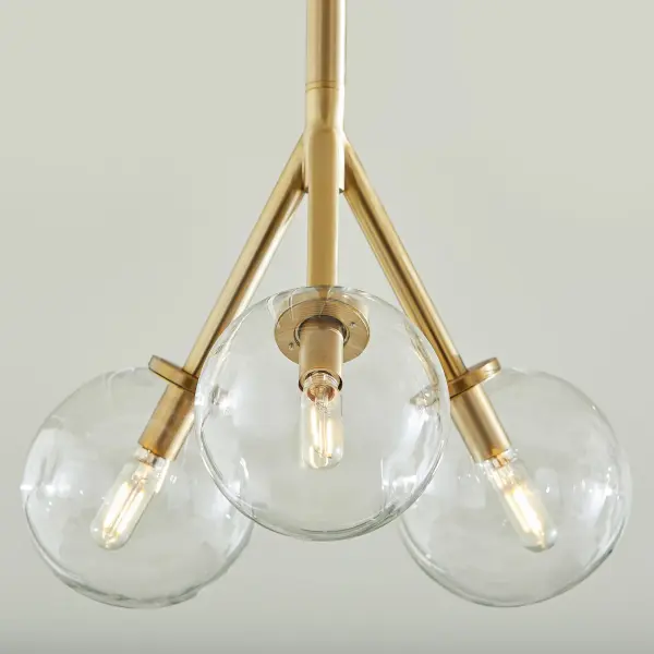 Rovi 3-Light Pendant in Aged Brass - Image 5