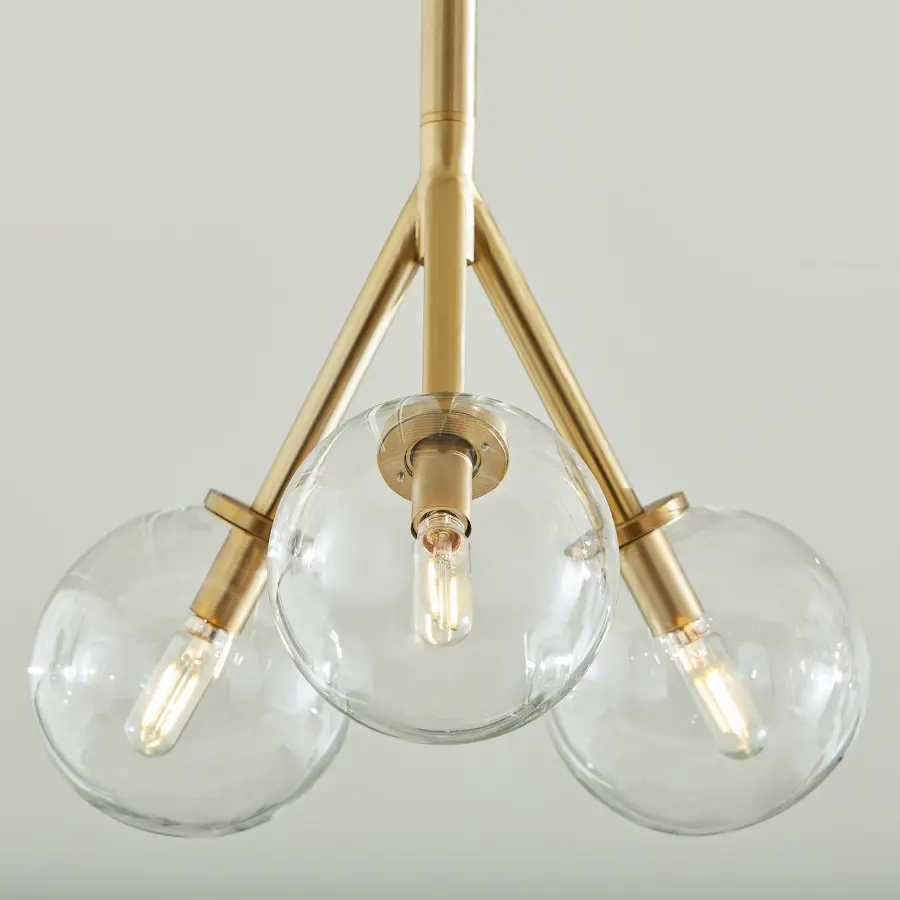Rovi 3-Light Pendant in Aged Brass - Image 5